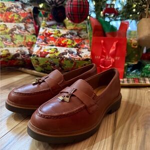 Clarks Tan Leather Loafers